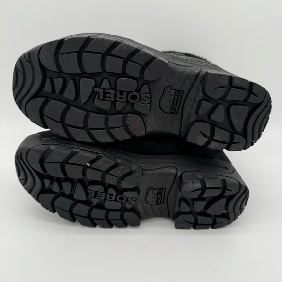 Sorel Water Fall Black Suede Waterproof Leather Winter Boots Size 7.5 - Picture 9 of 12